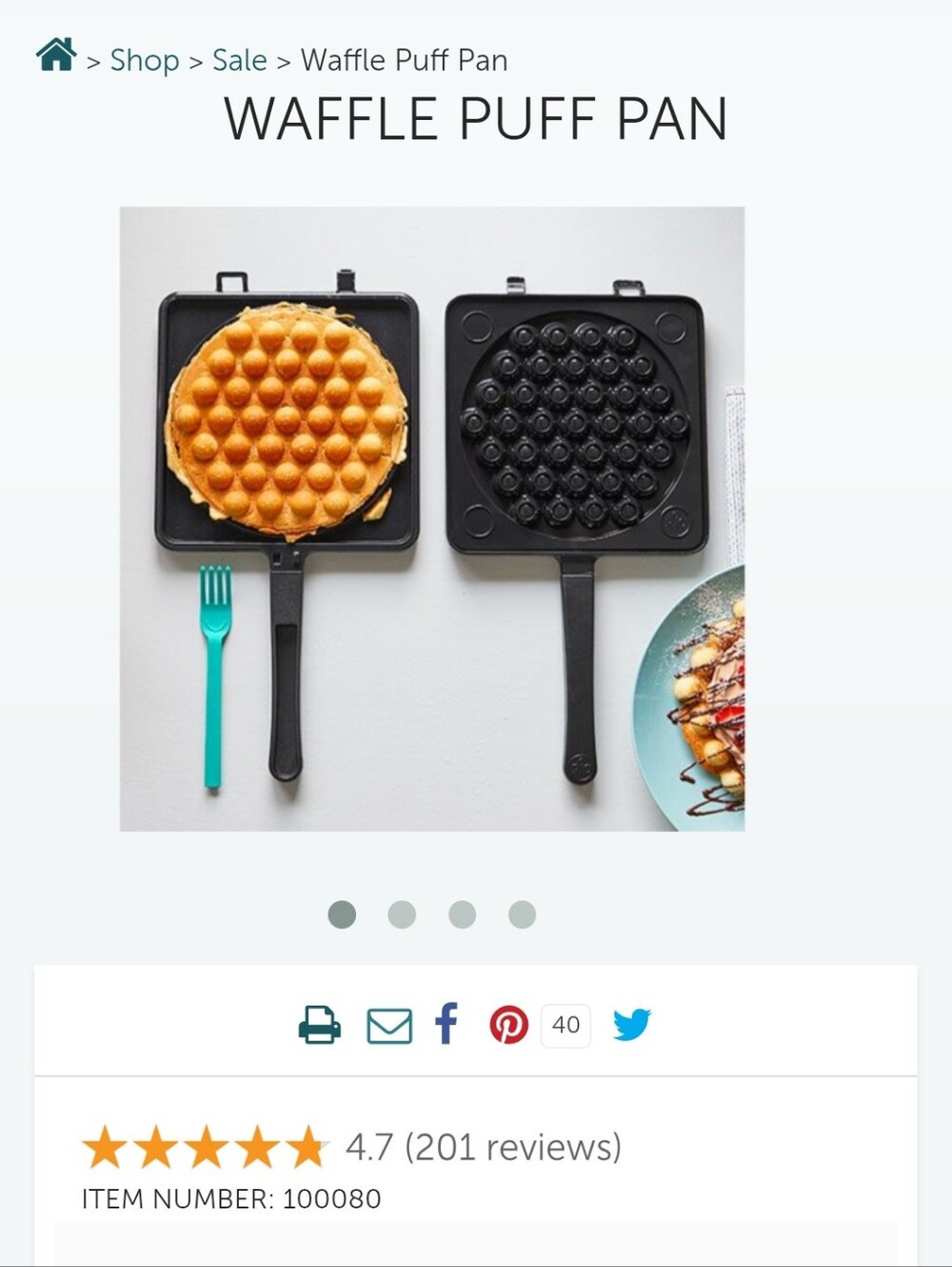 Pampered Chef Waffle Puff Pan